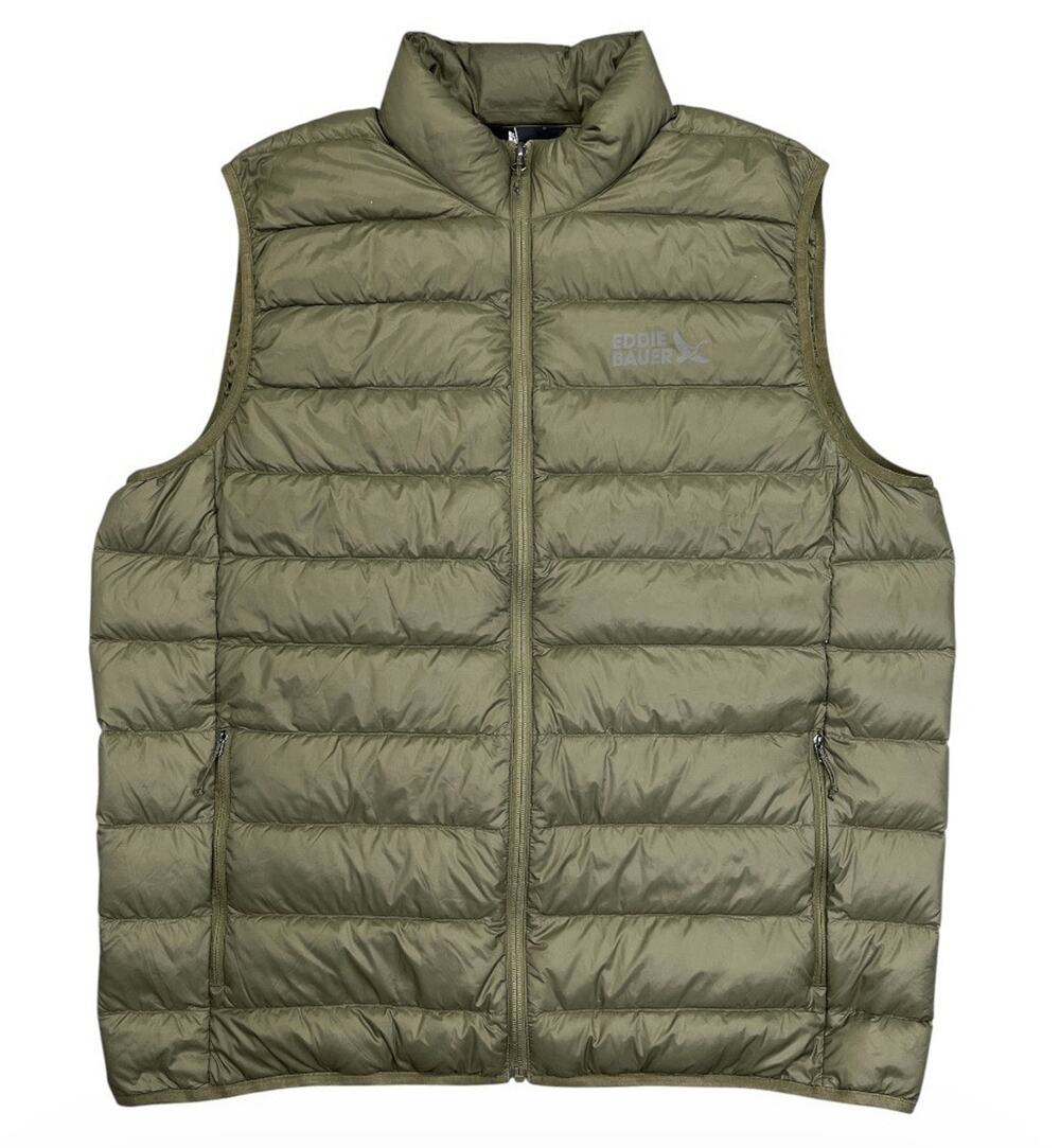 Eddie Bauer Men’s 650 Down Puffer Vest Olive Tall XL (TXL)
